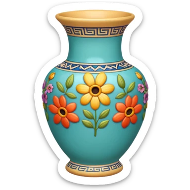 Create a beautiful flower vase  sticker