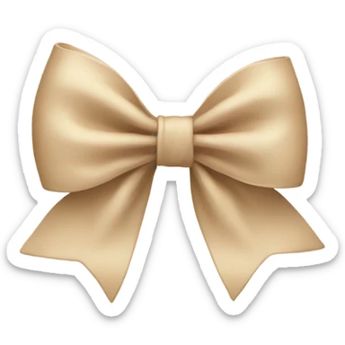 Beige bow sticker