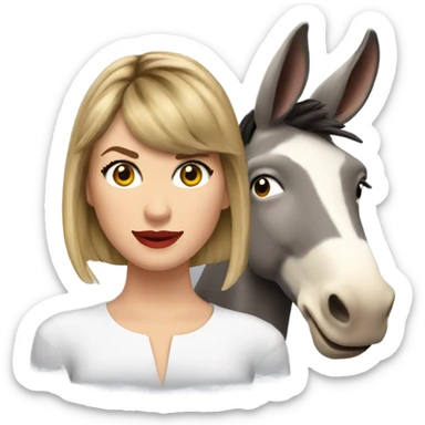 Taylor Swift and a donkey sticker