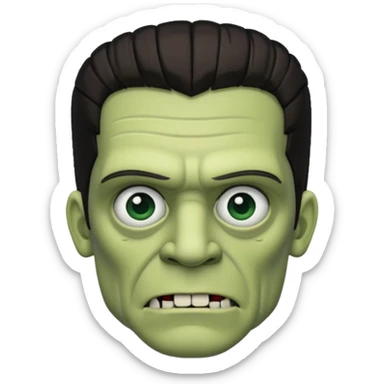 Frankenstein shit sticker