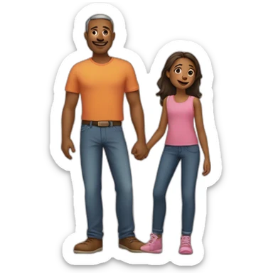  father and daughter sticker