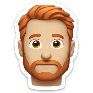 Superman with red hair and scruffy beard sticker