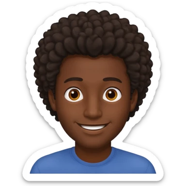 man with coily chairs only face sticker