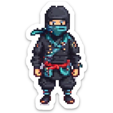 masked ninja sticker