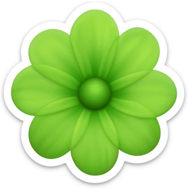 green flower real sticker