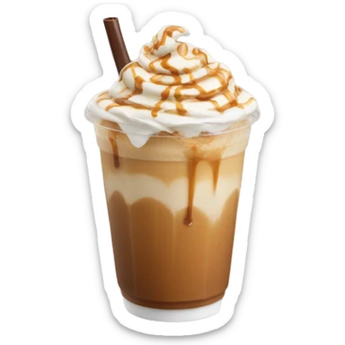 caramel iced latte sticker