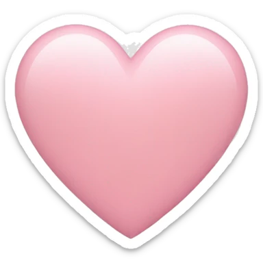 light pink heart sticker