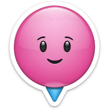 pink push pin  sticker