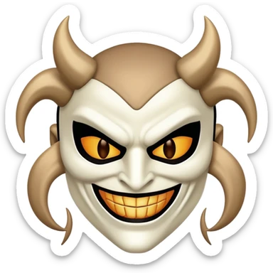masked man, evil, smile sticker