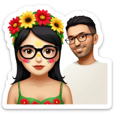 Flower-Crowned Dancer sticker