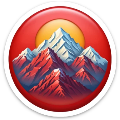 Make an apple styled emoji of Kanchenjunga mountain sticker