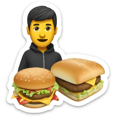 CaseOh eating a big mac while rolling own a hill sticker