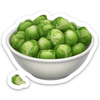 bowl of steaming brussels sprouts sticker