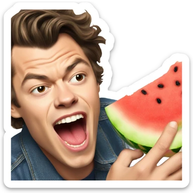 harry styles eating a watermelon  sticker
