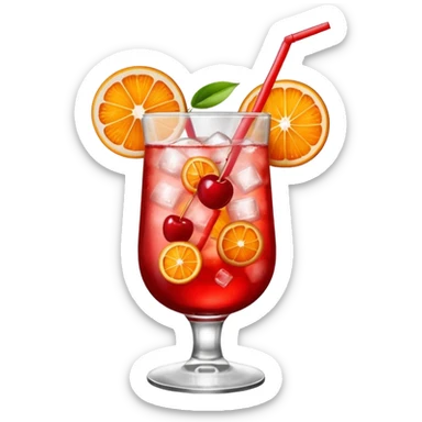 Shirley temple soda in a glass with ice sticker