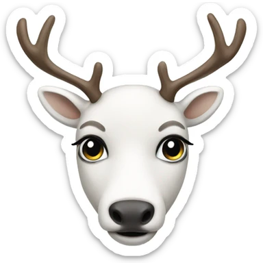 white-reindeer sticker