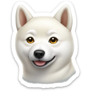 white shiba inu sticker