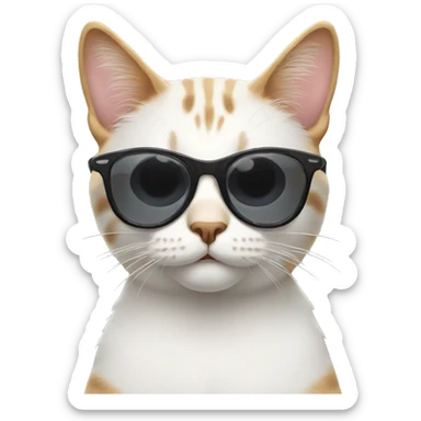 Cat with sunglasses sticker