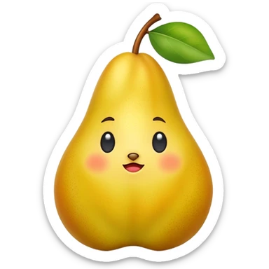  sarı Pear sticker