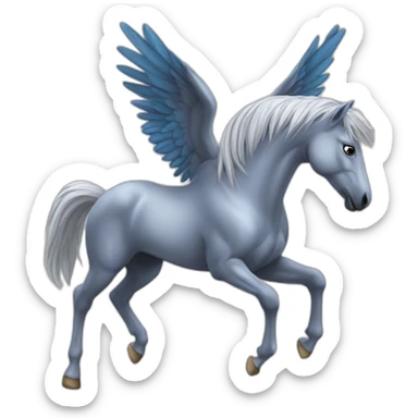 Cheval avec des ailes qui vole  sticker