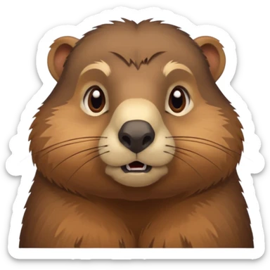 unimpressed and bored marmot sticker