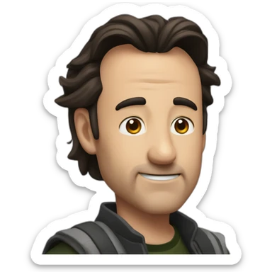 jonh cusack con nariz torcida a la derecha sticker