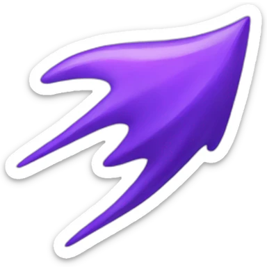 purple color thunder sticker