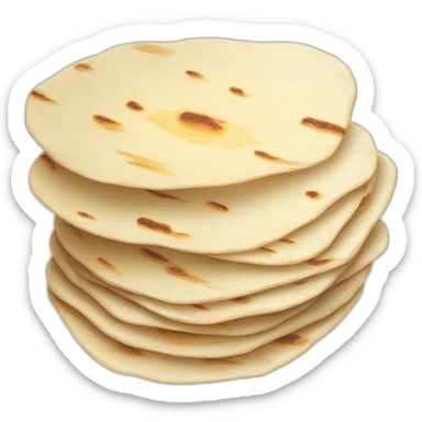 Small Stack of flour tortillas with some grill marks sticker