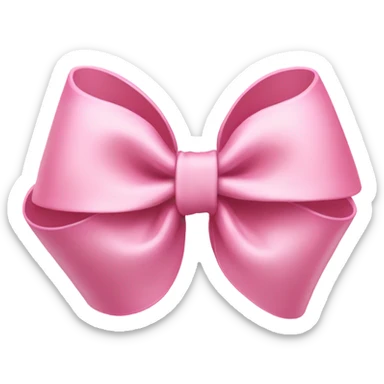 light pink bow on light pink bow sticker