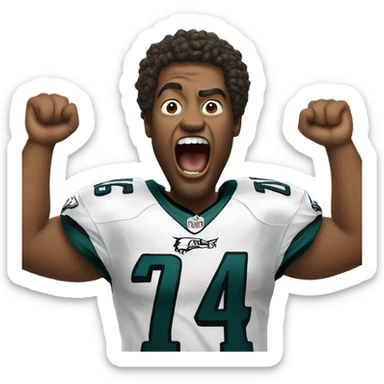 Eagles fan screaming drunkly sticker
