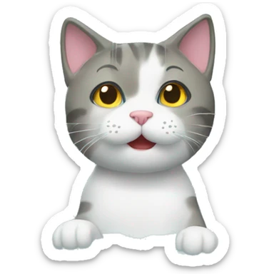 Cat in the shower sticker