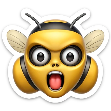 Bumblebee in shock sticker
