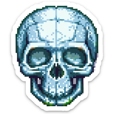 winking skull sticker