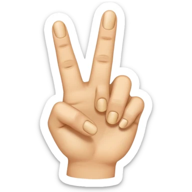I want a emoji with just middle finger bend towards and every other fingers amd thumb straight  sticker