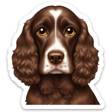 Chocolate brown cocker spaniel  sticker