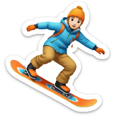 snow jibbing sticker