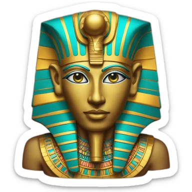 colourful statue of egypt god sticker