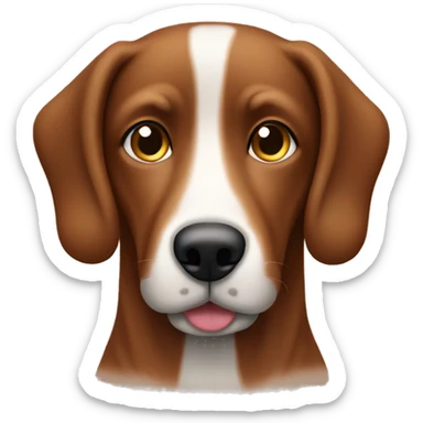 Brown dog with floppy ears  sticker