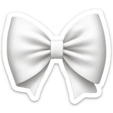 White bow on white bow sticker