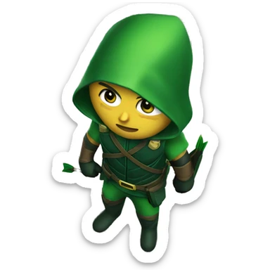 Green arrow patrolling city sticker