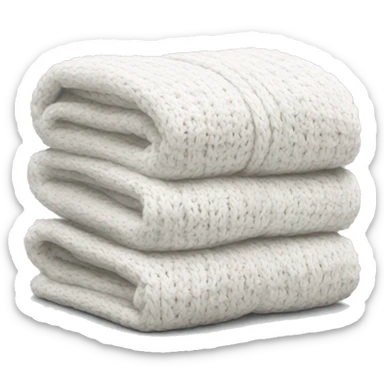White folded knit blanket sticker