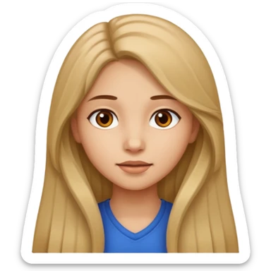 Saçı uzun kız  sticker