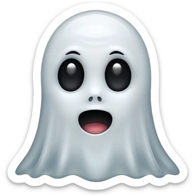 A ghost saying 67 sticker