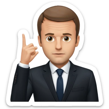 Emmanuel Macron qui fait un fuck   sticker