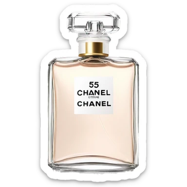 chanel number 5 perfume clear bottle sticker