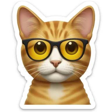 Cat with sunglasses sticker