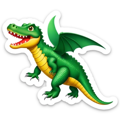 Cocodrilo combinado con un avión  sticker