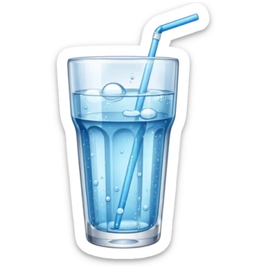 GLASS WITH FIZZ WATER WITHOUT STRAW sticker