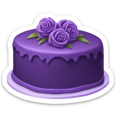 Purple funeral cake sticker