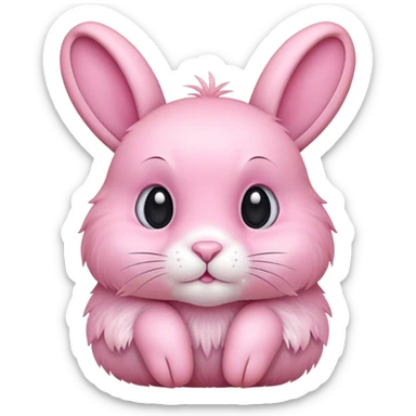pink rabbit  sticker